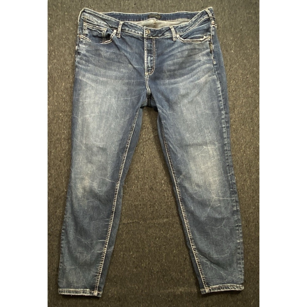 Silver Jeans Avery Skinny City Retro Casual Stretch Blue Jeans Men's 38x26 Denim